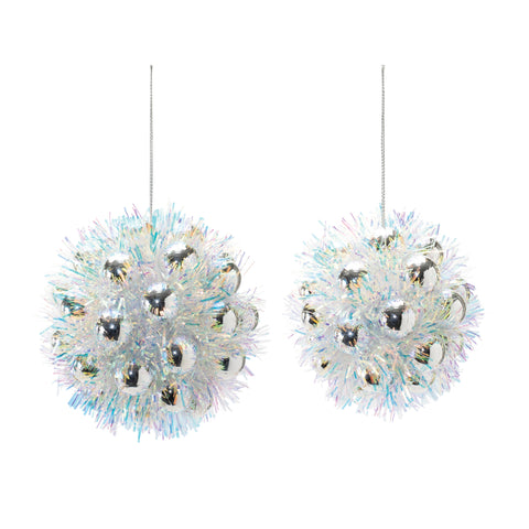 Styrofoam Tinsel Ornaments, 3-4" (Set of 2)