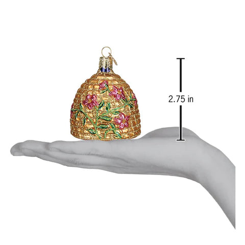 Bee Skep Ornament, 2.75"