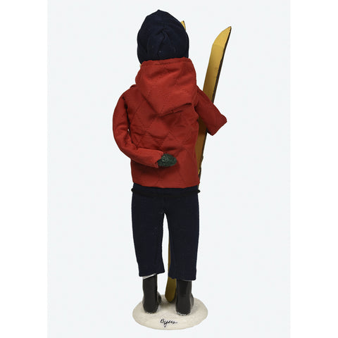 Skiing Man Caroler Figurine, 13"