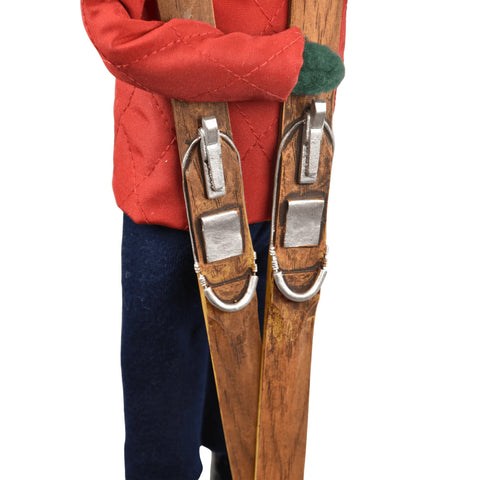 Skiing Man Caroler Figurine, 13"
