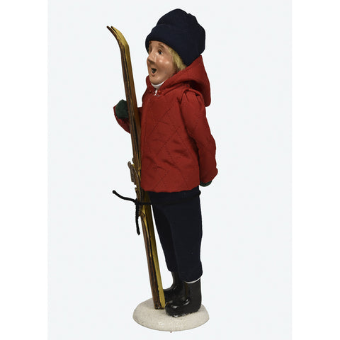Skiing Man Caroler Figurine, 13"