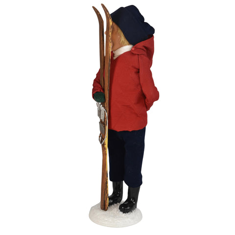 Skiing Man Caroler Figurine, 13"