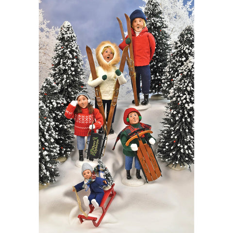 Skiing Man Caroler Figurine, 13"