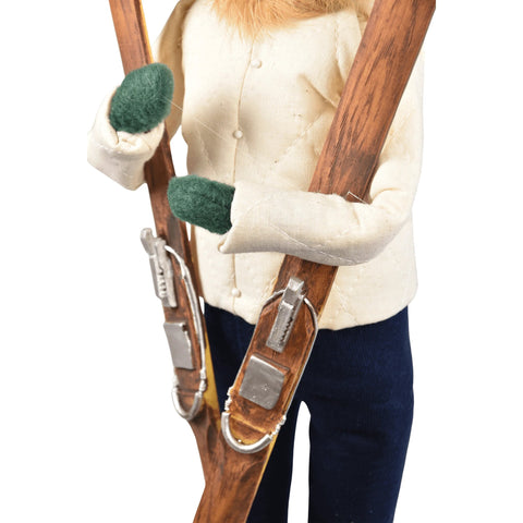 Skiing Woman Caroler Figurine, 13"