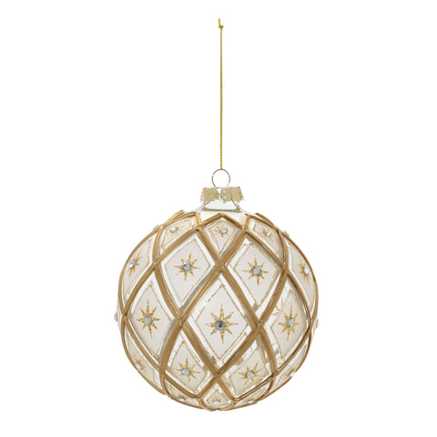 Glass Ball Ornament, 5" (Gold)