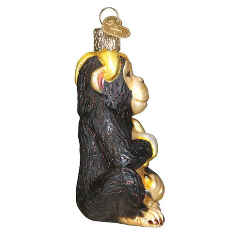 Chimpanzee Ornament, 3.75"
