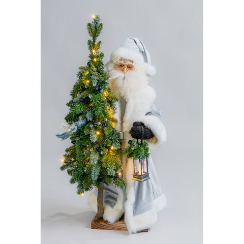 Father Christmas Large Figurine - Winter Blues, 29"