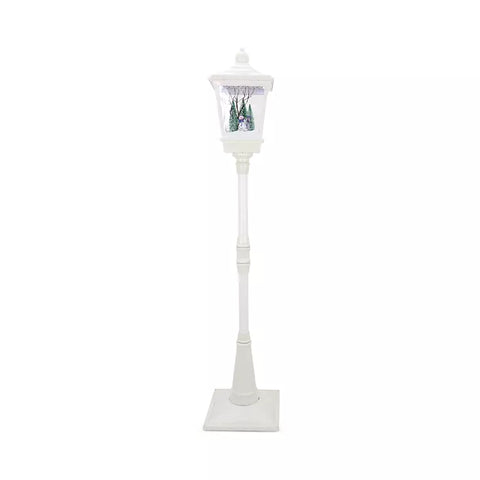 Snowing Snowman White Light Post 72"