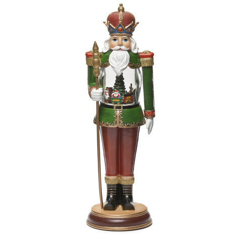 LED Lighted Musical Nutcracker W/ Rotating Train, 18"