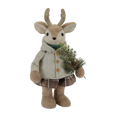 Winter Deer Figurine, 17.5" (2 styles - sold individually)