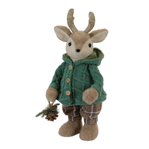 Winter Deer Figurine, 17.5" (2 styles - sold individually)