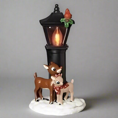 Rudolph & Clarice Lamp Post Night Light, 7"