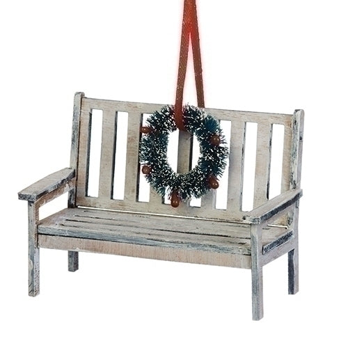 4" Christmas Bench Ornament