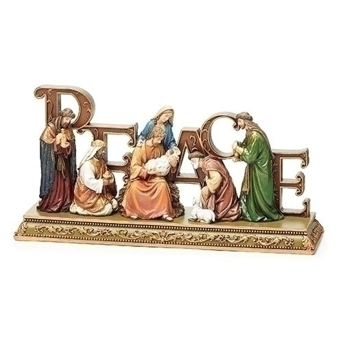 6"H Peace Nativity Tabletop Figurine