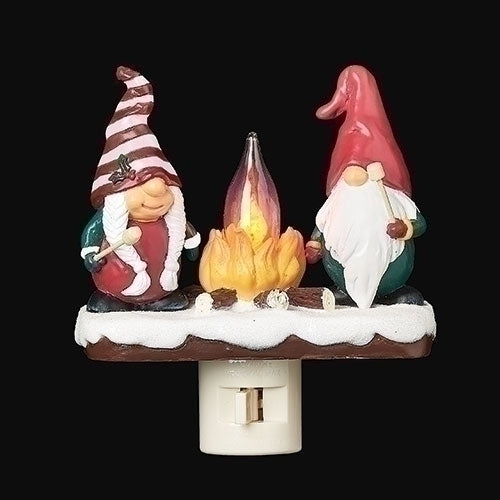 5.25"H Gnome Campfire Night Light