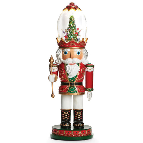 Musical LED Lighted Christmas Nutcracker W/ Rotation, 16"