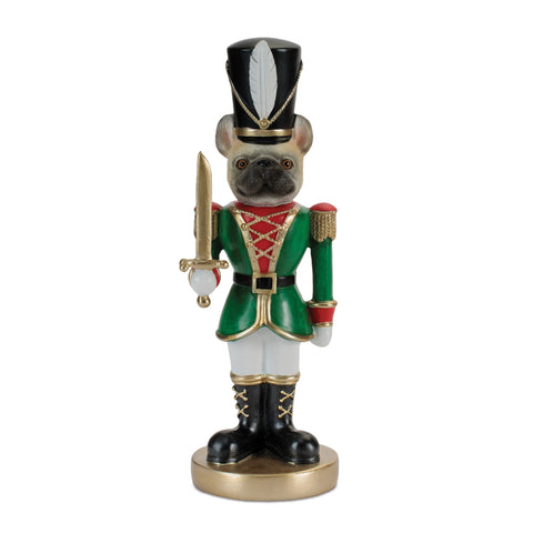 Resin Dog Soldier Nutcracker Figurine, 9" (3 styles - sold individually)