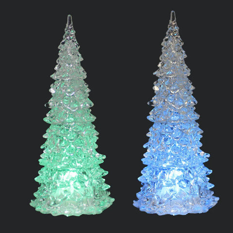 LED Lighted Trees, Set of 5, 7-9"