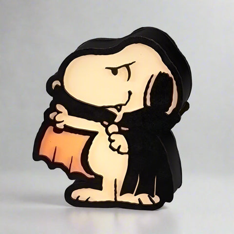 Lighted Snoopy Vampire Plaque, 7.5"