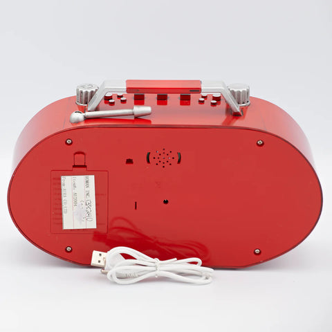 Confetti Lites Lighted Swirl Retro Radio W/ Red Truck & Cardinals Scene, 6"