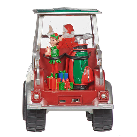 Confetti Lites Lighted Swirl Santa's Jolly Golf Cart Ride, 7"