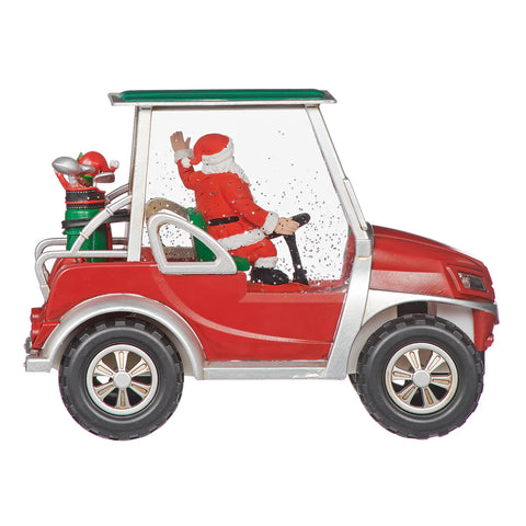 Confetti Lites Lighted Swirl Santa's Jolly Golf Cart Ride, 7"