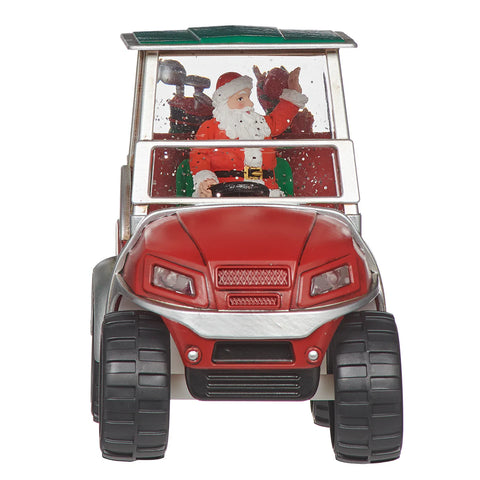 Confetti Lites Lighted Swirl Santa's Jolly Golf Cart Ride, 7"