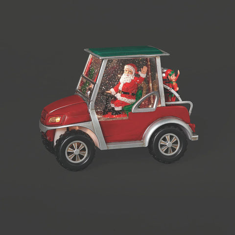 Confetti Lites Lighted Swirl Santa's Jolly Golf Cart Ride, 7"