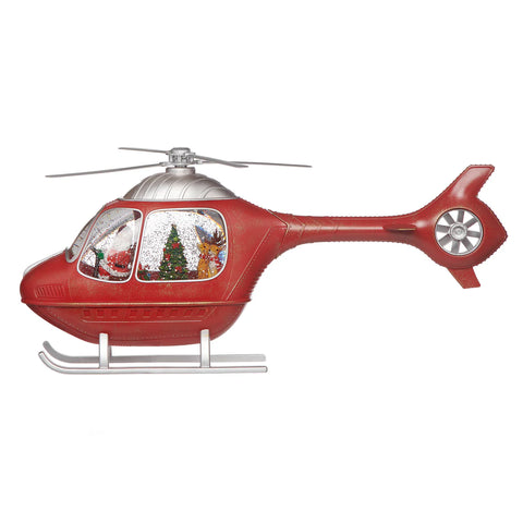 Confetti Lites Lighted Musical Swirl Santa's Holiday Helicopter, 8"