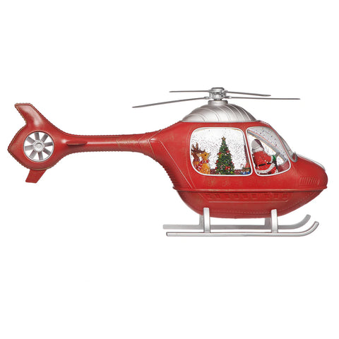 Confetti Lites Lighted Musical Swirl Santa's Holiday Helicopter, 8"