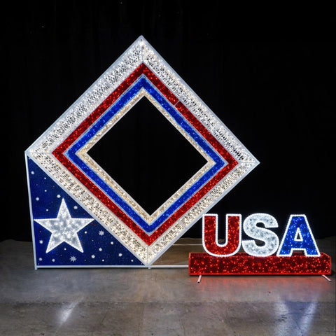 USA Diamond Frame Display (Photo Opp)
