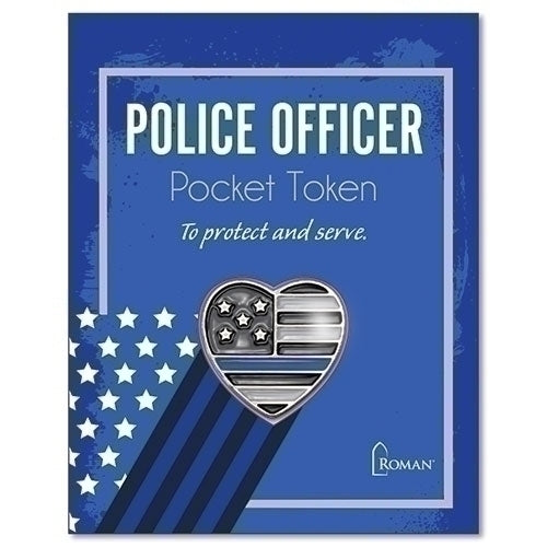 1"H Police Token on Card