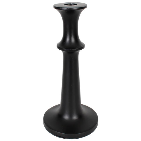 Candle Holder Aluminum Taper, 10" (Matte Black)