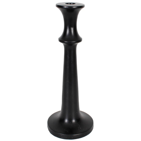 Candle Holder Aluminum Taper, 12" (Matte Black)