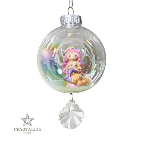 Magical Mermaid Plastic Ornament with Magnetic Crystal 3" x 7"