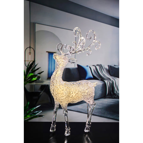 Large Ice Cube Deer W/String LED Figurine, 35"