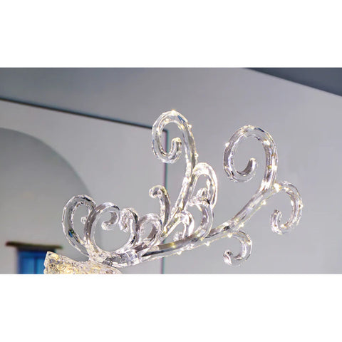 Large Ice Cube Deer W/String LED Figurine, 35"