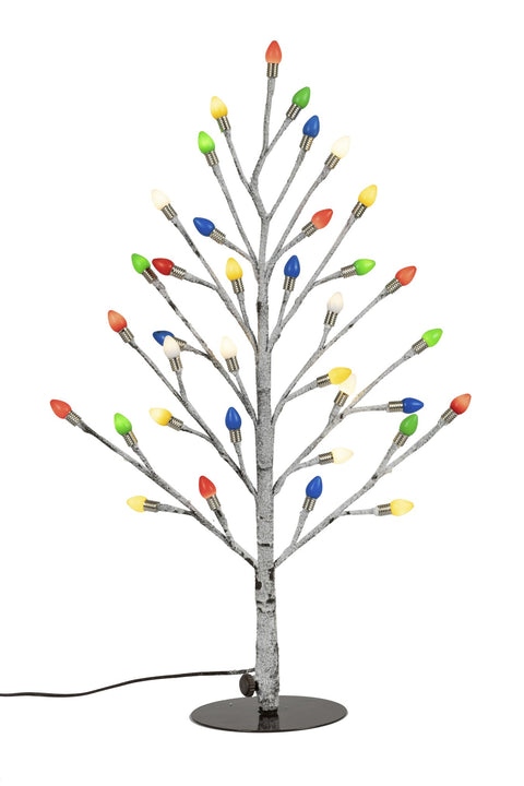 18" 36L Multi Cap WW Flocked Flat Stick Tree