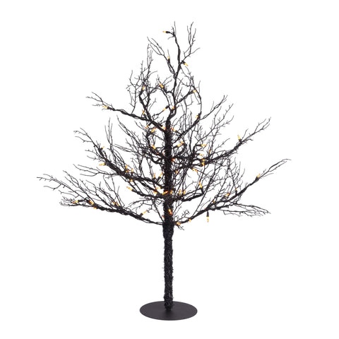 48" Black Twig Halloween Table Top Tree