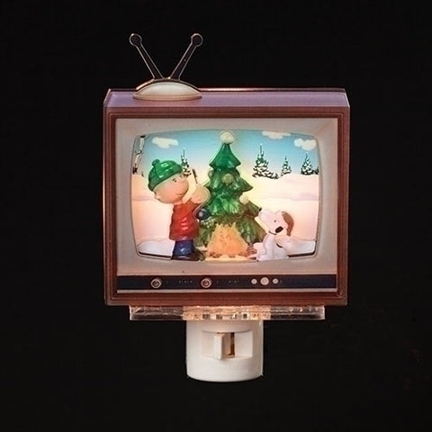 Peanuts TV Tree Decorating Night Light, 5"