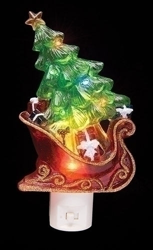 6.5" Sleigh Christmas Tree Night Light
