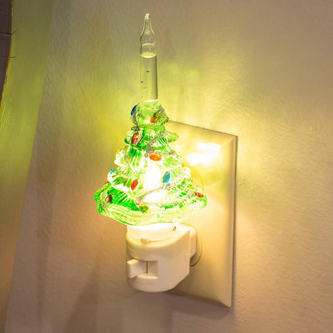 Christmas Tree Bubble Night Light, 6.75"