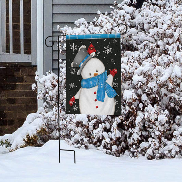 Jolly Winter Snowman Garden Flag