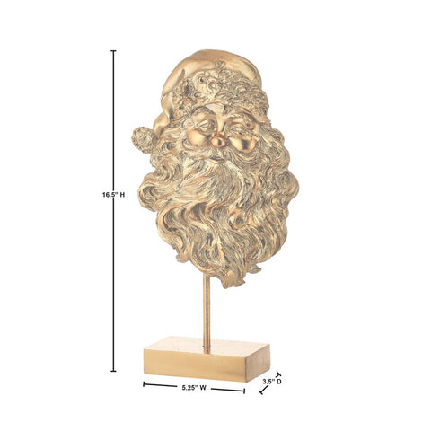 Resin Santa Head Table Piece, 17"