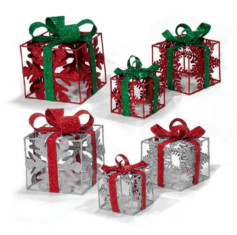 3 Piece Glittered Metal Gift Box Sets