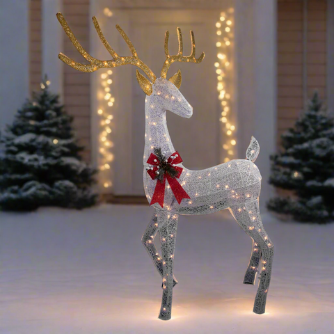 66″ Lighted White Buck