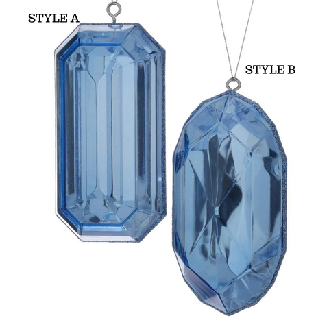 5" Light Blue Acrylic Precious Gems Ornament