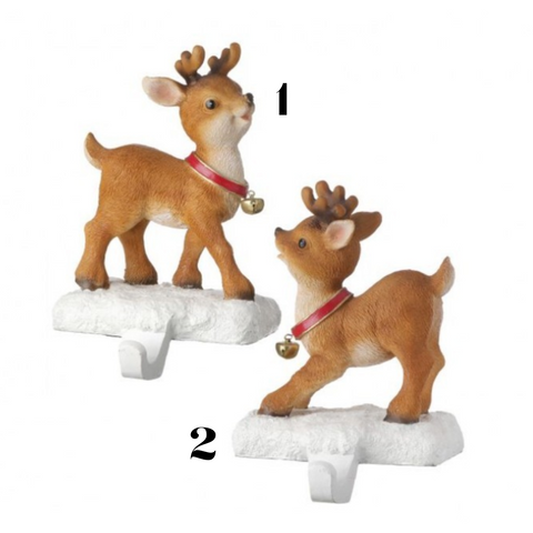 8.1" Resin Baby Reindeer Stocking Holder