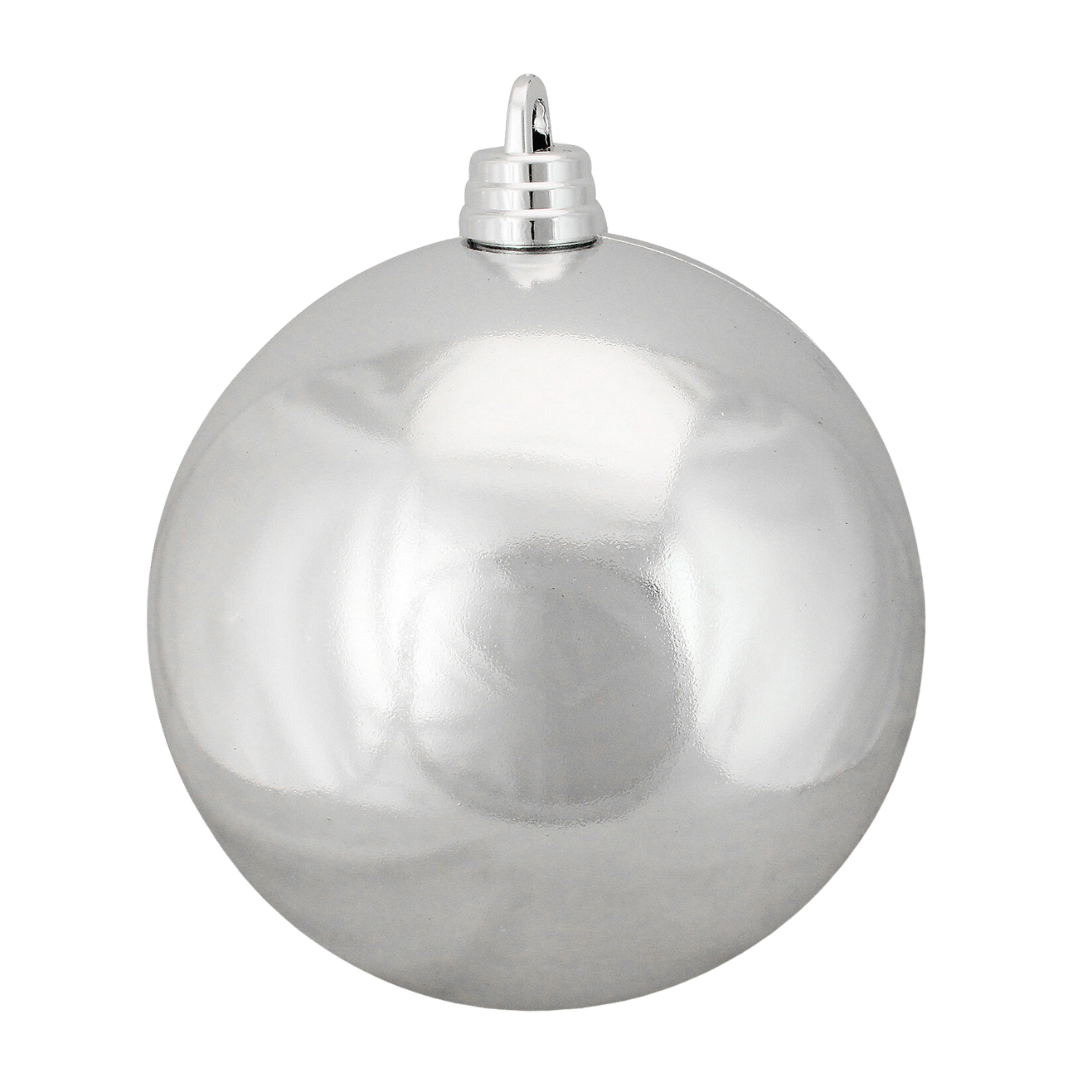 Shiny Silver Shatterproof Ornaments