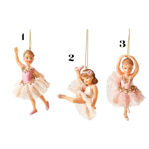 4.25"H Christmas Ballerina Ballet Dancer Ornament